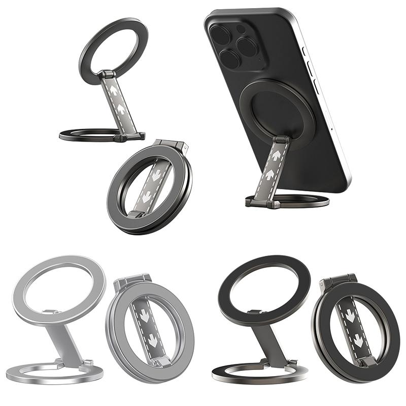 For Double-Sided Magnetic Phone Ring Holder For Magsafe Kickstand Magnet Grip For Iphone 16 15 14 For Huawei Xiaomi Stand Holder