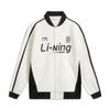 Li Ning Sports Lifestyle Series American High Street Retro Comfortable Versatile Casual Baseball Jacket Unisex Jacket Off-White AWDV371-1