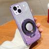 Bling Ring Holder Detachable Glitter Sticker Chromed TPU Case With Stand For iPhone 15 14 Plus 13 12 11 Pro Max