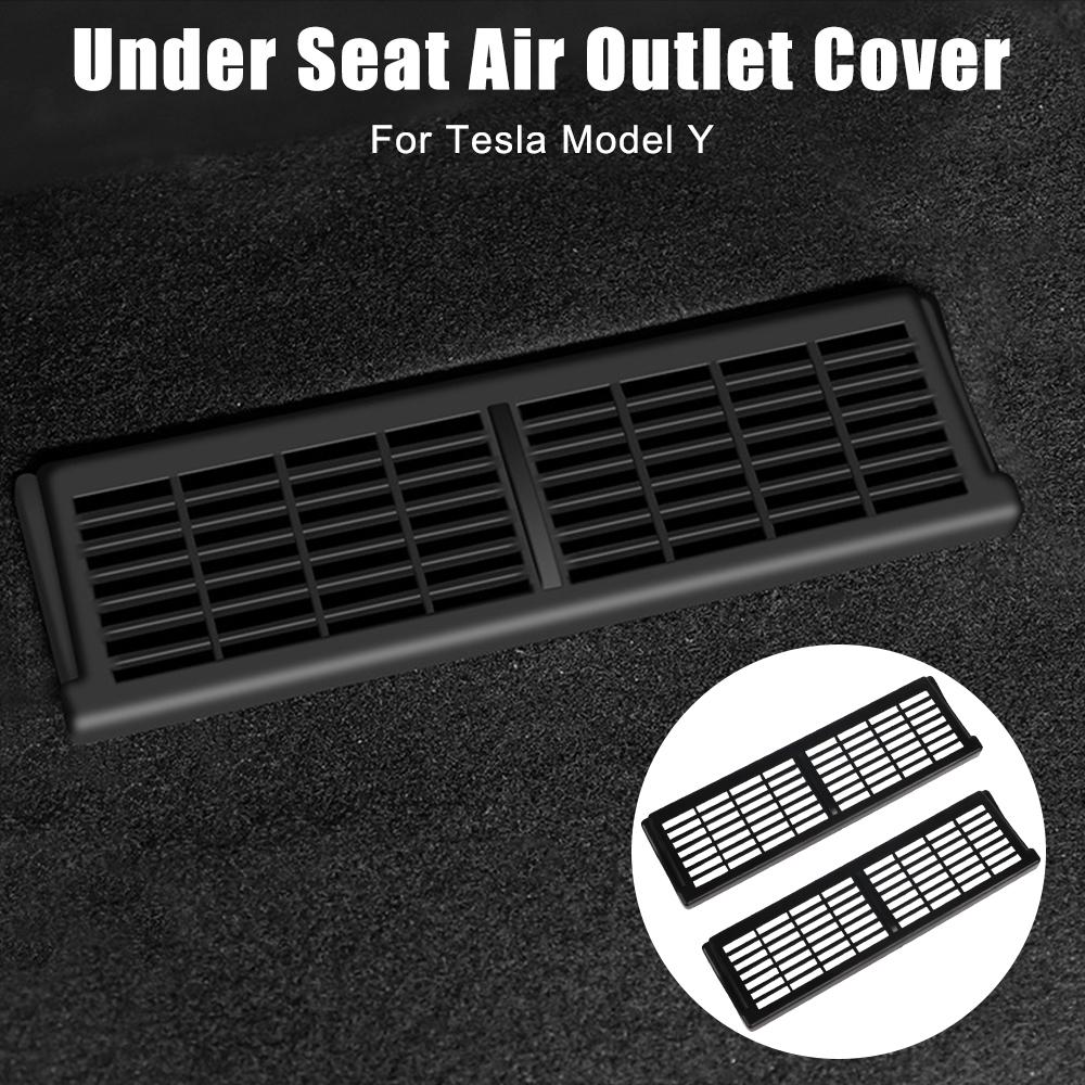Decoration Modified Car Air Outlet Cover Model Y Accessories 2pcs For Tesla Model Y Under Seat Vent Protection Cover Dustproof Protect Covers