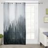Misty Foggy Mountain Landscape Window Curtains For Living Room Bedroom Luxury Modern Kitchen Curtains Fabric Drapes