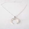 Simple Women Crescent Moon Pendant Chain Necklace Banque Jewelry Birthday Gift