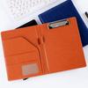 A5 / B5 Leather Padfolio Portfolio File Folder Clipboard Document Holder Business Contract Paper Clamp Writing Pad for Office