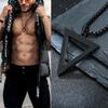 Black Triangle Necklace Men's Stainless Steel Chain Men's Geometric Pendant Neck Jewelry