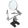 Helping Third Hand Tool Soldering Stand 5X Magnifying Glass 2 Alligator Clips 360 Degree Rotating