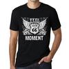 Men’s Vintage Tee Shirt Graphic T Shirt Feel The Moment Deep Black White Text