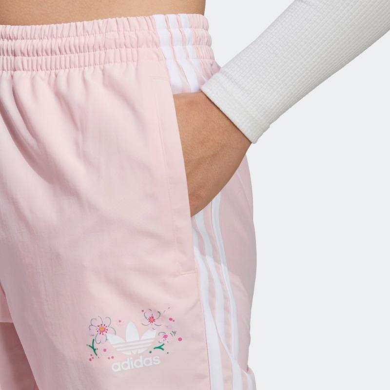 Adidas Originals Trefoil Logo Print Tapered Track Pants Women Bottoms Light-Pink IP3748