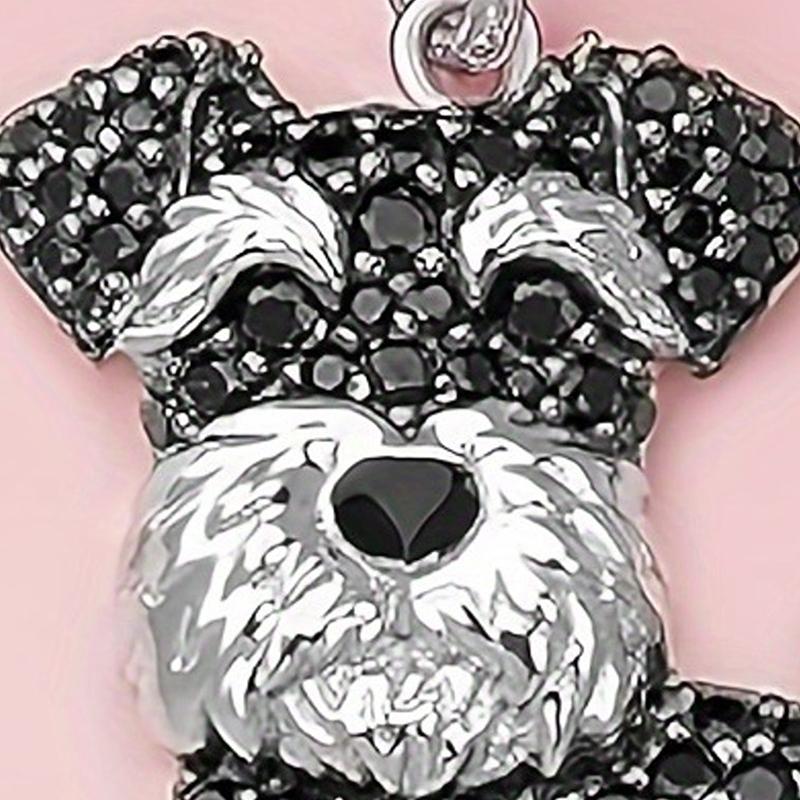 Exquisite And Cute Schnauzer Dog Pendant Necklace For Women Elegant Pet Puppy Jewelry Animal Accessories Dog Lovers Gift