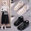 Buckle Sandals Women's Outer Wear 2025 Spring and Summer New Open-toe Casual Korean Version Flat-heeled Platform Roman Shoes Sandals