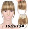 Fringe Bangs Synthetic Hair Extensions Clip In Bangs 6 Inch Short Straight Hairpiece Front Neat Bang Two Side Blonde