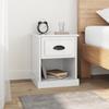 VidaXL Bedside Table High Gloss White 39x39x47.5 Cm Engineered Wood 816132
