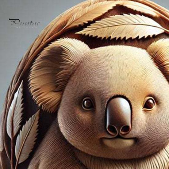 Animal Easter Carving Craft Egg Wooden Owl Squirrel Monkey Animals Carved Eggs for Home Tiered Tray Table Decor