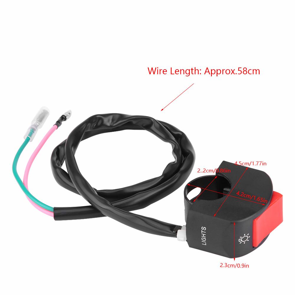 22mm 7 8 Universal Motorcycle Handlebar Switch Headlight Fog Light Switch W ON OFF Button