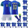 22/23 Brazil Away Jerseys Children's Football Training Suit Set