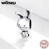 925 Sterling Silver Cute Rabbit Toy Beads Fit Original Women Bracelets DIY Jewelry Accessories