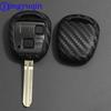 Jingyuqin 2/3 BUTTON REMOTE Car KEY FOB CASE For TOYOTA CAMRY RAV4 Corolla PRADO YARIS Dropship Carbon Silicone
