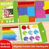1 Set Magnetic Fraction Demonstration Book Fraction Learning Magnetic Tiles Circles Educational Fraction Puzzle Teaching Aid Math Manipulatives