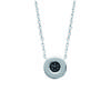 [L0783] - Silver Necklace 'Scarlett' Black Silver (rhodium Plated) - 10 Mm