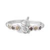 [Shinjuku Gin No Kura] Moomin Little My Ring, Size 15, Women's, Silver 925, Amber, Champagne, Brown, Zirconia
