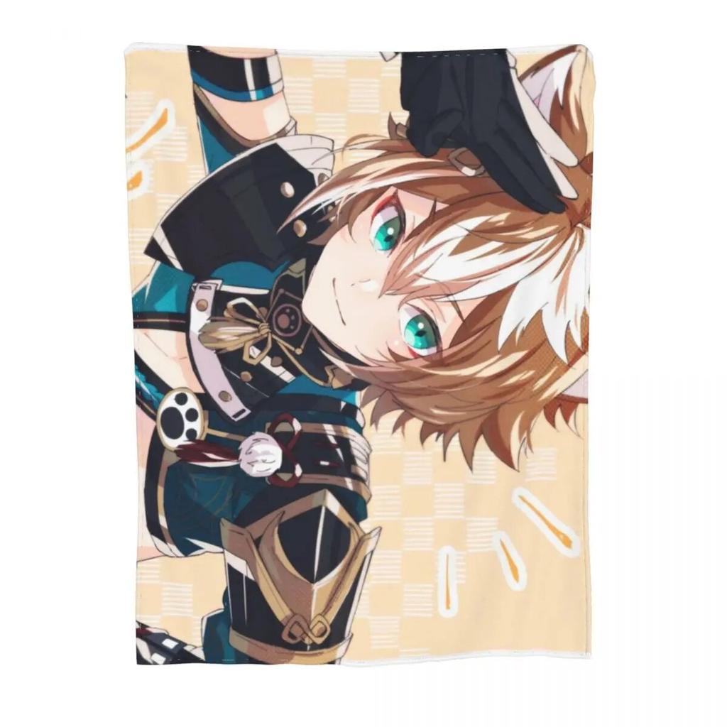 Gorou Genshin Impact Game Blanket Fleece Autumn/Winter Breathable Super Soft Throw Blankets for Bedding Office Plush Thin Quilt