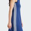 Adidas Originals Striped High Waist Polo Long Comfort Sleeveless Dress Women Dress Blue IR6126