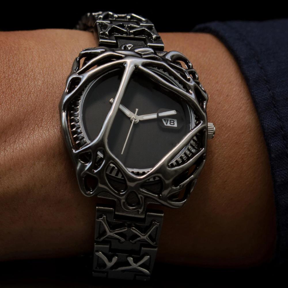 All Silver Unique Style Personalize Quartz Watch Men AAA High Quality Alabaster Fashion Unisex Hot Sell Unique Creative Clock