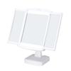 Nagai Kosan Actress Makeup Mirror with LED Adjustable 1x Beautiful Mirror Mirror, Three-Sided Light, White, Tabletop, Angle, Magnification/3x