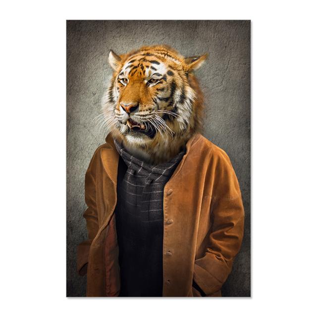 Human Body, Animal Head, Abstract Mural Seal, Giraffe, Painting, Scandinavian Poster, Decoration, Living Room Photo,