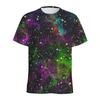 Colorful Galaxy Space Pattern T Shirt Men Round Neck Short Sleeve 3d Printed Universe Starry Sky Tees Tops Women Loose T-Shirt