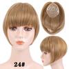 Fringe Bangs Synthetic Hair Extensions Clip In Bangs 6 Inch Short Straight Hairpiece Front Neat Bang Two Side Blonde