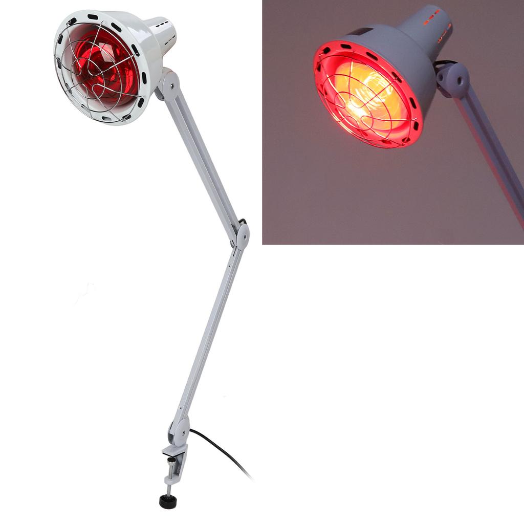 275W Infrared Lamp Clip Rotation Head Adjustable Relieve Joint Muscle Relax Red Light Lamp