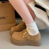 Retro Small Loafer Single Shoes Casual Versatile Boken Shoes Women's 2025 Spring and Autumn New Heightening Platform Boken Shoes