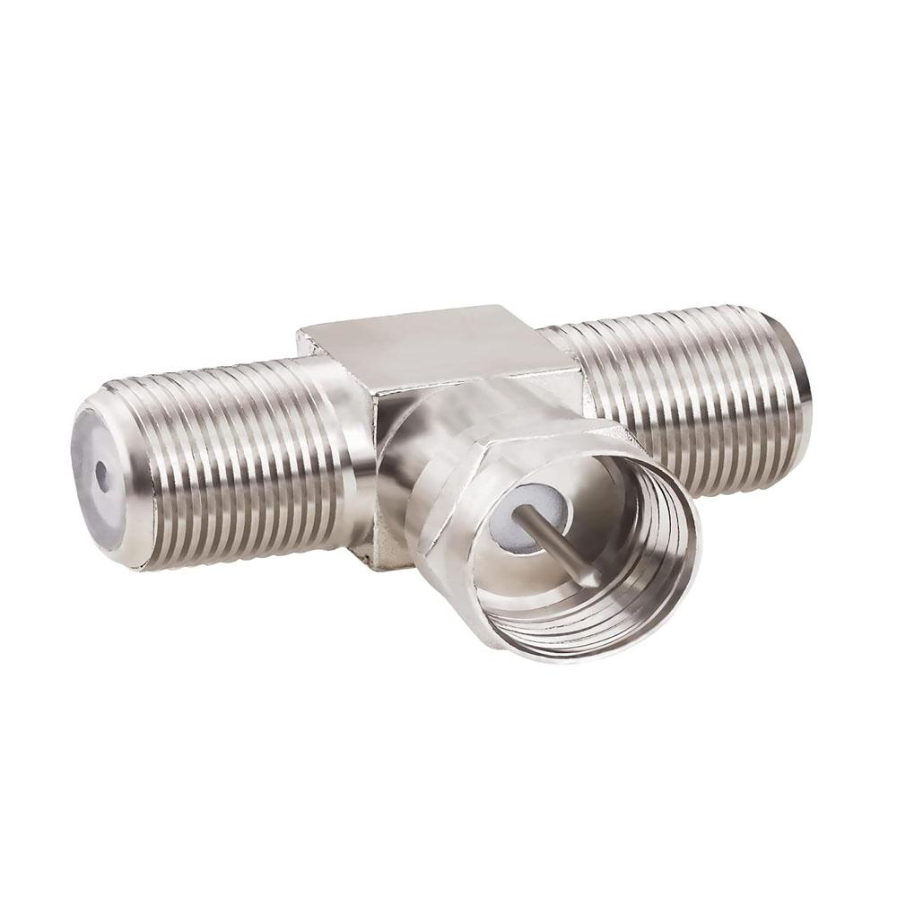 4PC F-Type Coax Cable Splitter Combiner Adapter 3 Way Connector RG6 for TV Video