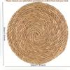Handmade Rattan Placemats - Round Woven Table Runners for Dining Room, Heat Resistant, Fall, Halloween, Thanksgiving, Christmas