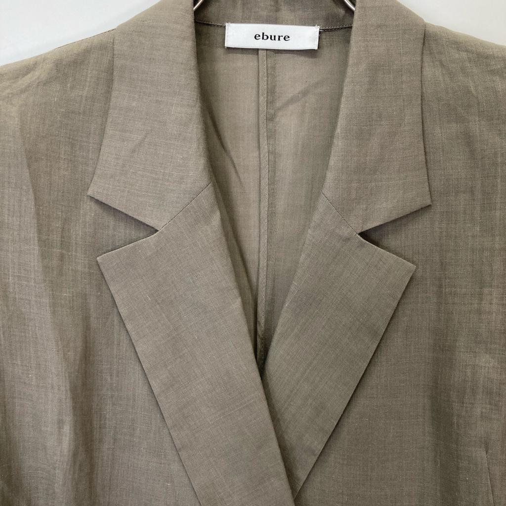 Ebure Khaki Linen Tailored Jacket Jacket 38 khakiUsed