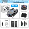 New AE7 Drone 8K HD ESC 3 Cameras Hovering Brushless Motor Obstacle Avoidance Optical Flow Positioning Quadcopter Aerial Photography Toy Gift