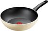 Tefal Pot 28cm Deep Wok IH Совместимо с газовыми плитами Не содержит вредных веществ, таких как PFOA Титан Excellence Vanilla Beige Wok Beige G18219 [Онлайн