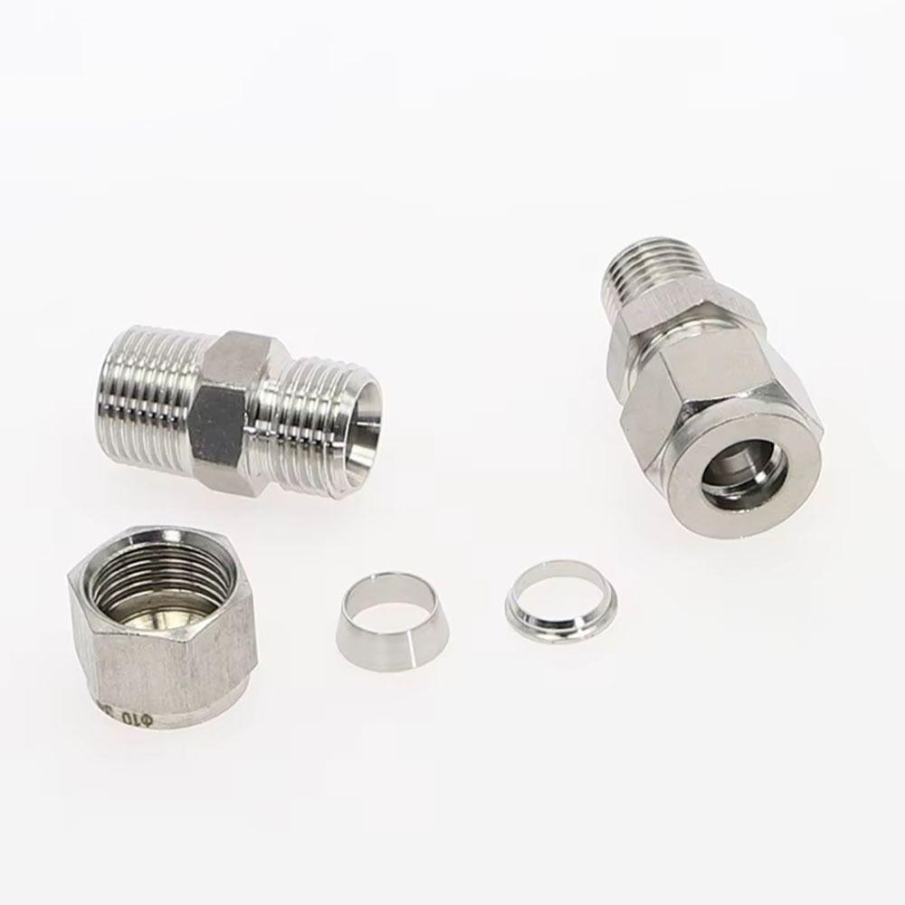1Pcs Stainless Steel Quick Fitting 304 SS Metric ZG Pipe Fitting Tube Connector for Oil Water Gas