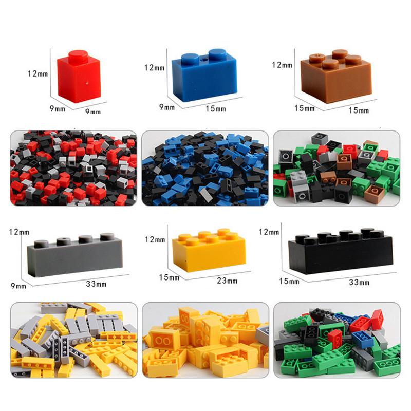1000 Pieces DIY Creative Building Blocks Bulk Sets City Classic Bricks Assembly Brinquedos Educational Toys for