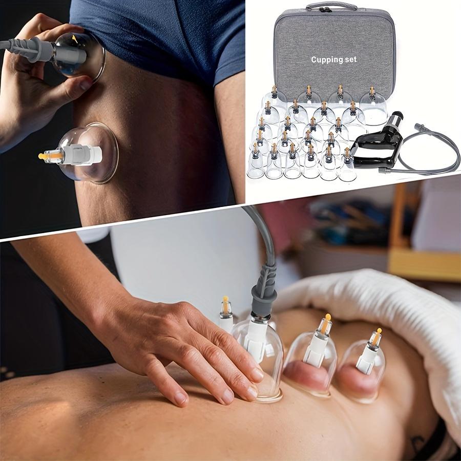 Professional Chinese Acupoint Cupping Therapy Set - 22 Cups, Hijama Massage Kit with Vacuum Pump, Portable Suction Cellulite Cups with Travel Case