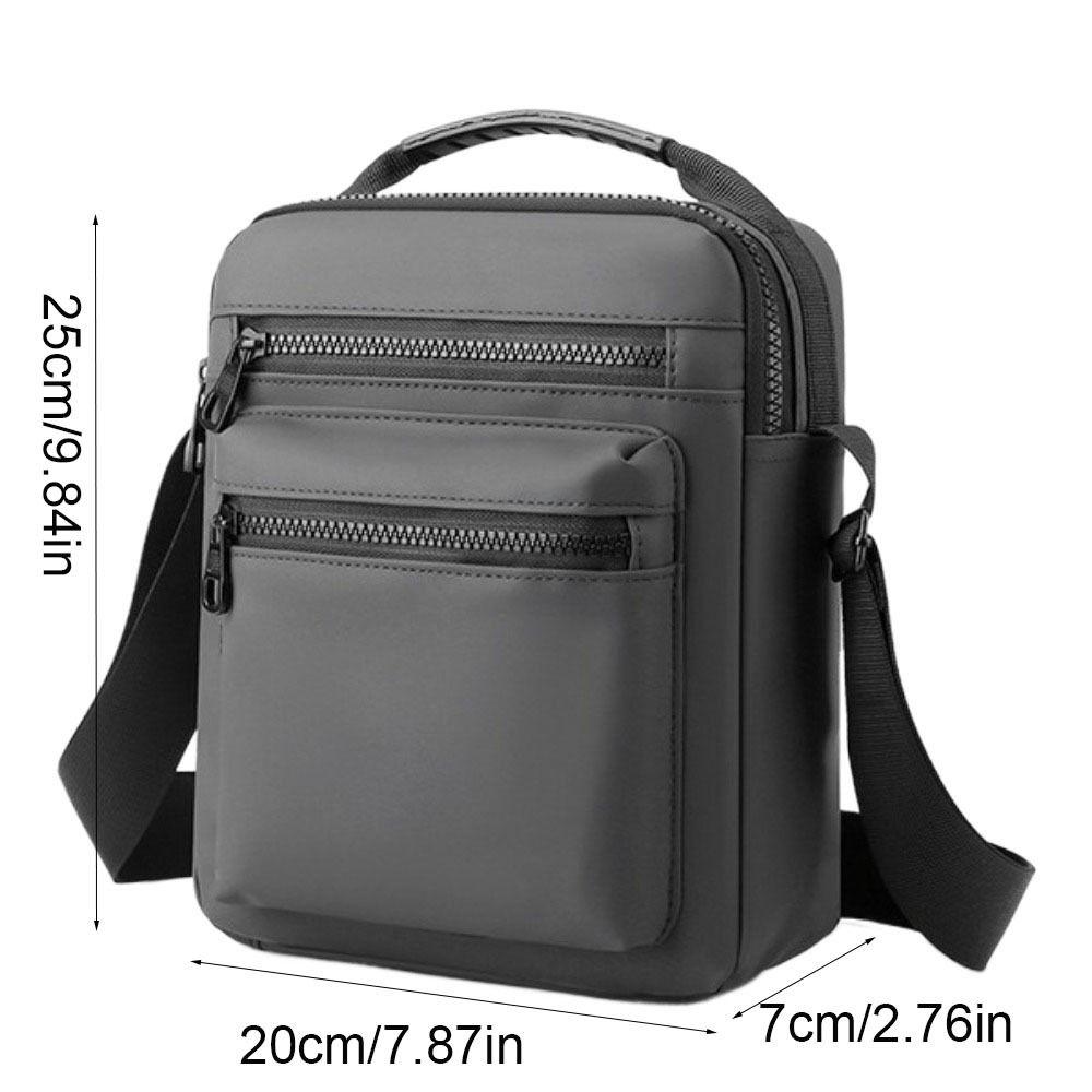 Multifunctional Nylon Shoulder Bag Korean Style Small Square Bag Simple Men Crossbody Bag Business