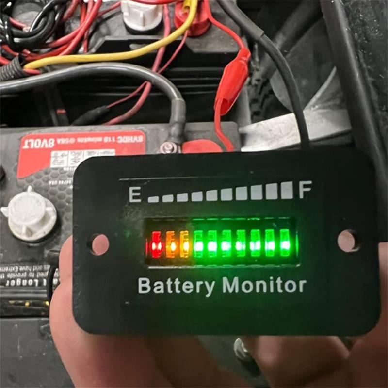 Led Battery Meter Battery Level Monitor 12V 24V 36V 48V 60V 72V Waterproof Lithium Acid Monitor Gauge For Golf Cart Rv Boat Car