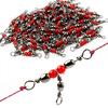 50Pcs Fishing Swivel Rolling Swivels Brass Barrel 3-way Fishing Swivel Tangle Fishing Accessories