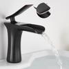 White Chrome Basin Faucets Waterfall Bathroom Faucet Single Handle Hot Cold Water Basin Mixer Tap Bath Sink Water Crane Bathroom