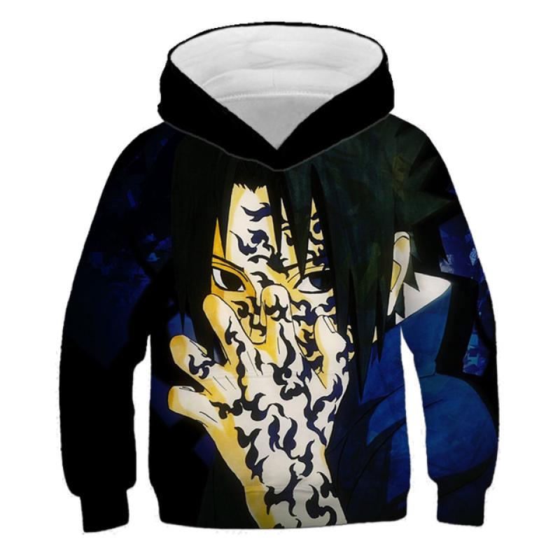 2023 New Naruto Hoodie Animation Kids 3D Printed Fashion Sweatshirts Boys Girls Kids Pullovers Street Wear Coats 3-14 Years Old