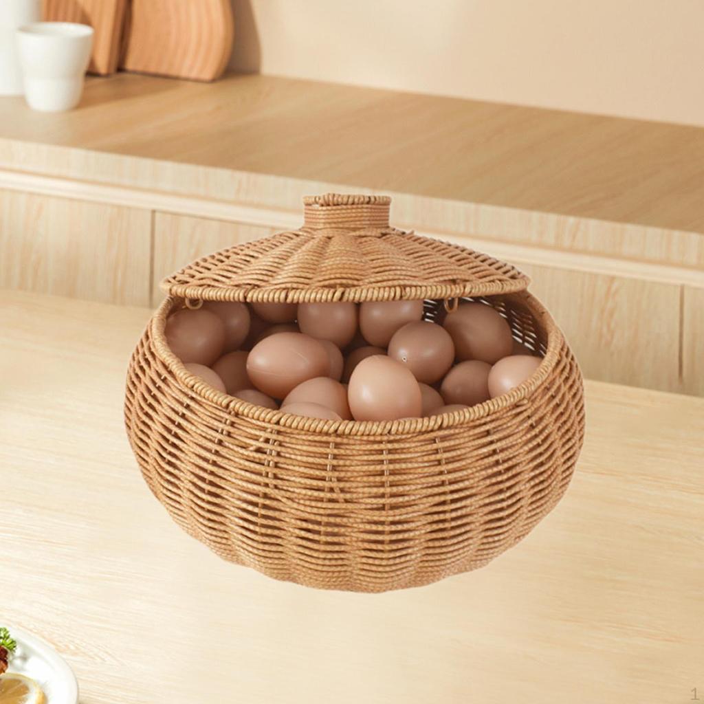 Imitation Rattan Storage Basket ,Woven Container ,Organizer, Handwoven Tray, for Entryway