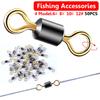 MUQZI Sports Accessory 50Pcs Stainless Steel 8 Shape Fish Barrel Bearing Rolling Swivel Ring Connector