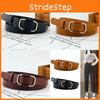 Leather Belt Girl Minimalist Decorative No Hole Adjustment Design Modern Elegant