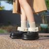 Waterproof Cotton Shoes Women's Winter Simple Fashion Rain Shoes Outdoor Thick-soled Non-slip Plush Warm Fluffy Short Boots