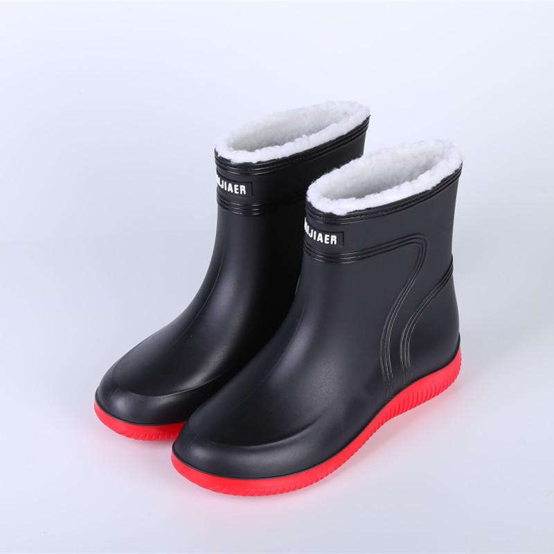 3306 Mid-Tube Fashion Rain Boots for Men and Women - Non-Slip, Waterproof, Thick Rubber Shoes, Ideal for Kitchen Work